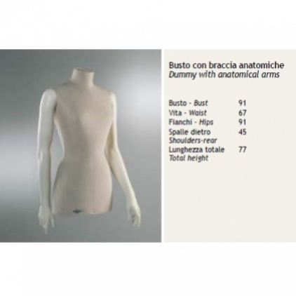 Manichino da Donna Tailor's con braccia anatomiche